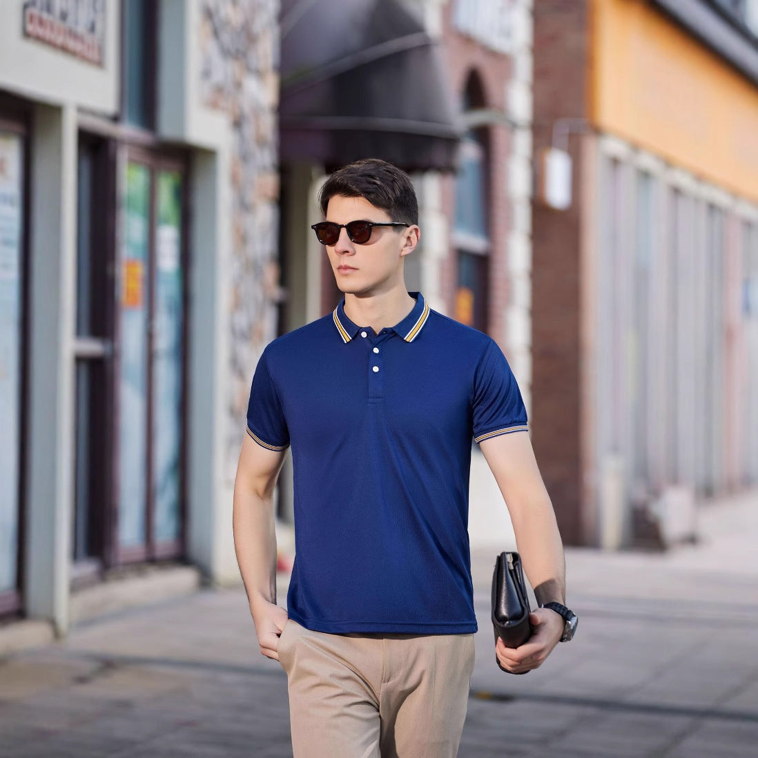 High-end Short-sleeved Lapel Polo Shirt T-shirt