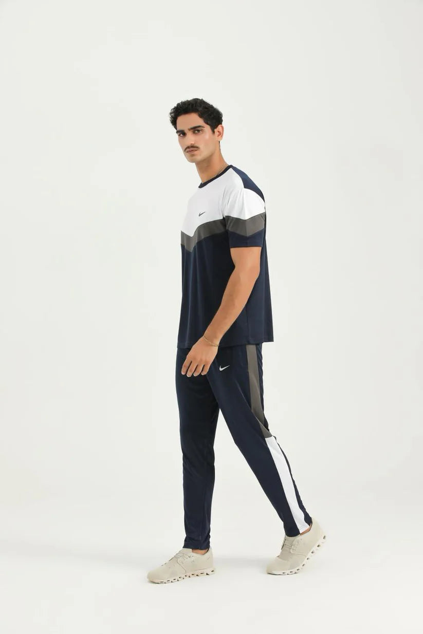 Nik Tri-Color Navy Tracksuit