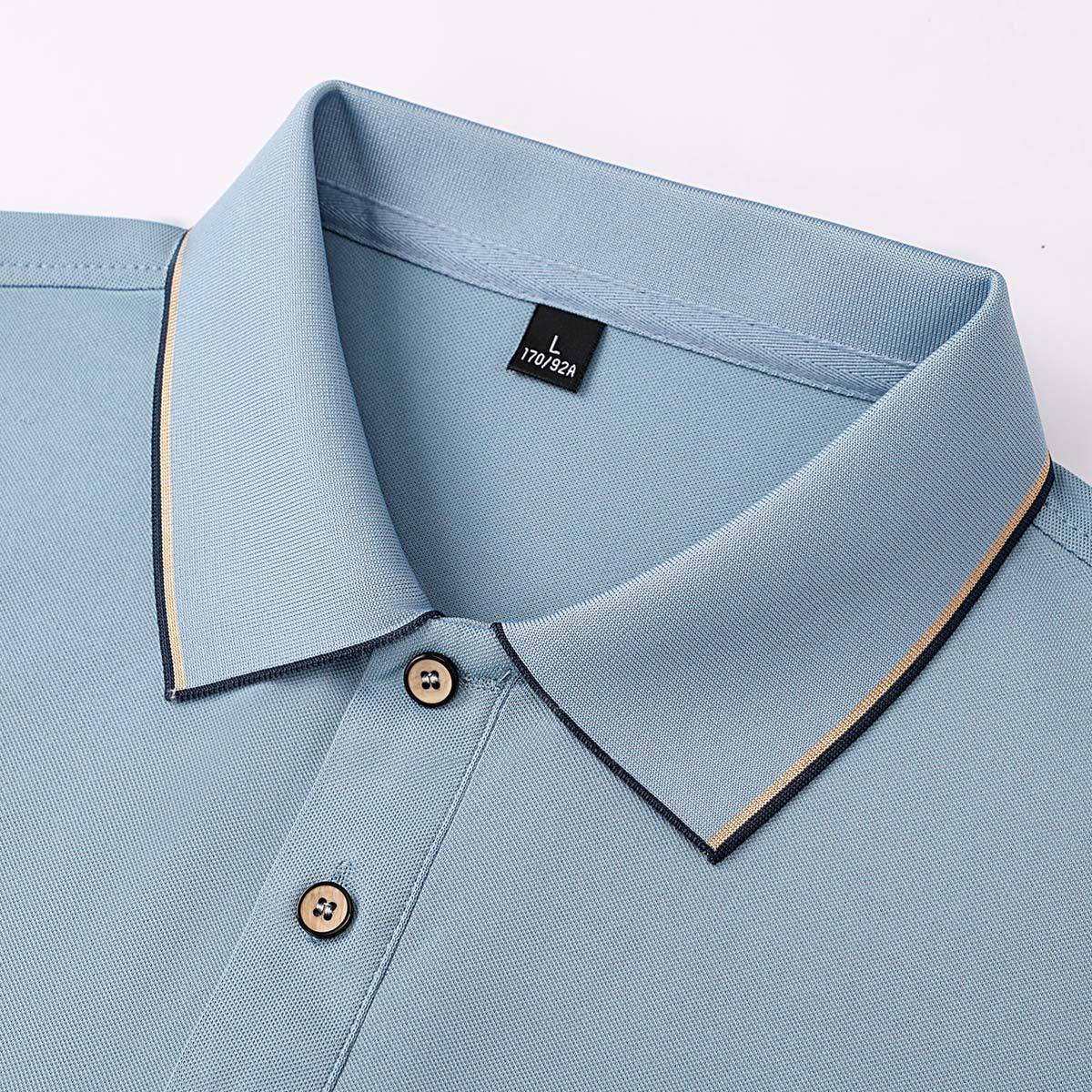 Men And Women Ice Silk Lapel T-shirt