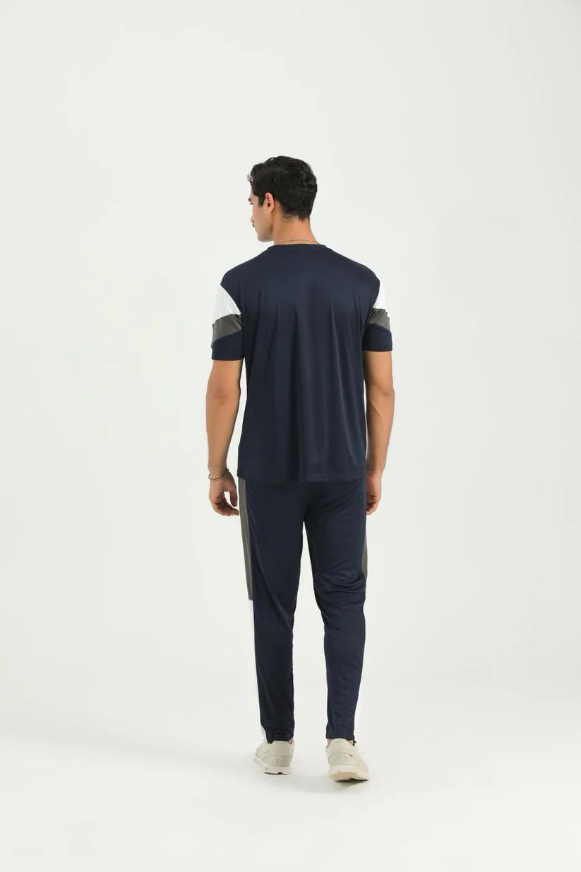 Nik Tri-Color Navy Tracksuit