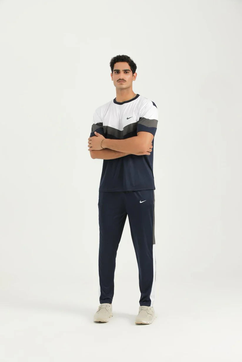 Nik Tri-Color Navy Tracksuit