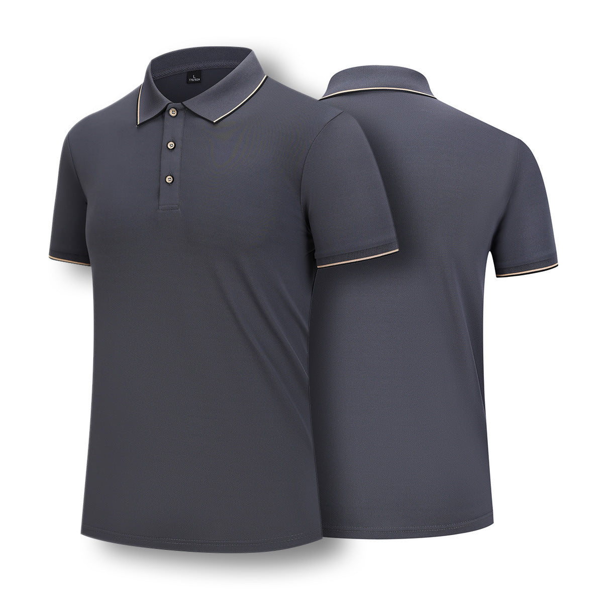 Men And Women Ice Silk Lapel T-shirt
